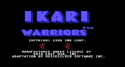 Ikari warriors Title Screen
